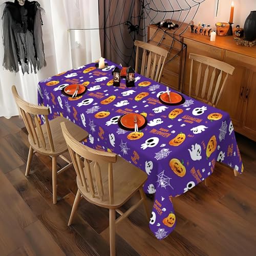 4 Packs Halloween Tablecloth Disposable Table Cover 54X108 Halloween Decorations Kids Birthday Party Decor for Kids (4 Count)