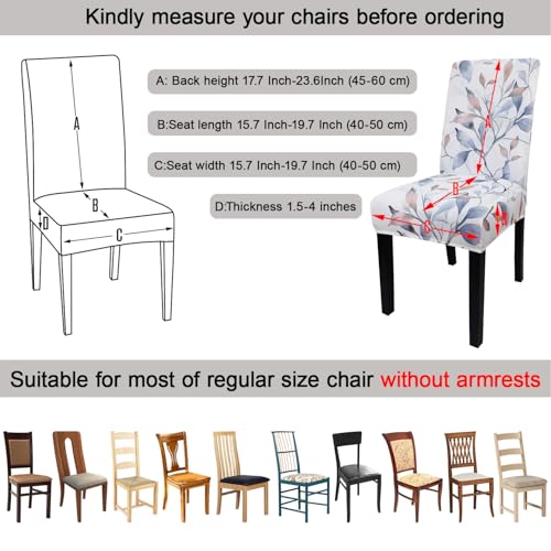 Pattern Chair Covers for Dining Room Set of 4