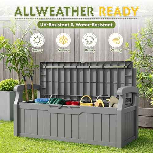 80 Gallon Outdoor Storage Bench Deck Box