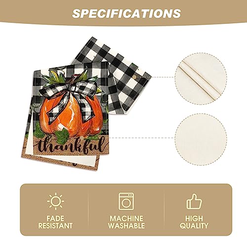 Pumpkin Thankful Fall Table Runner 13x108 Inch (9.72 Sq Ft)