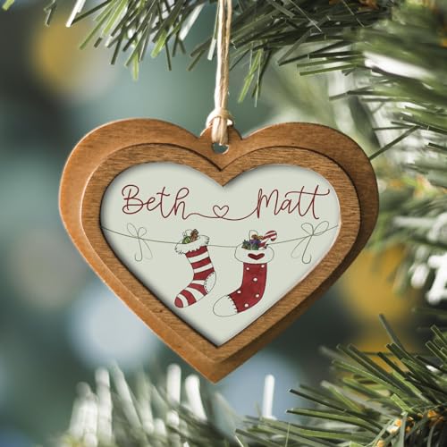 Heart Shaped 2.25x1.75 Wood Photo Ornaments