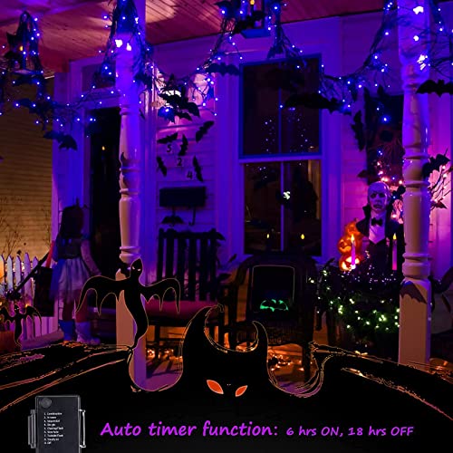 Purple String Lights Battery Operated 2 Pack 17.8 Feet 50 LED (17.8 Foot)