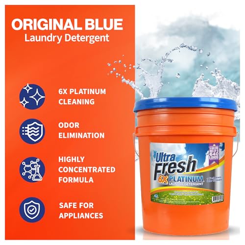 5 Gallon Liquid Laundry Detergent Washing Soap for All Machine Types (640 Fl Oz)