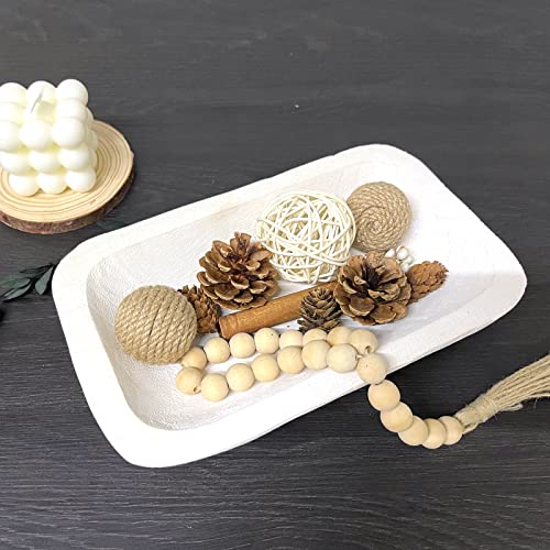 Wooden Dough Bowl Decor