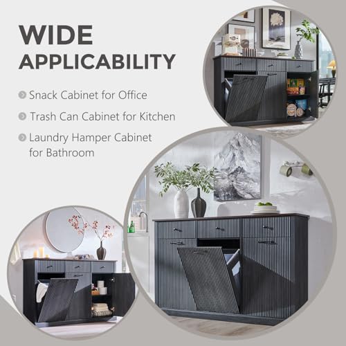 Triple Tilt Out Trash Can Cabinet