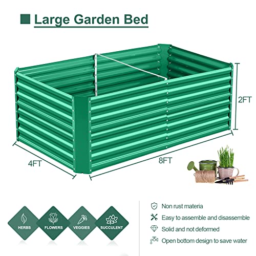 6×3×2 ft Galvanized Metal Raised Garden Bed