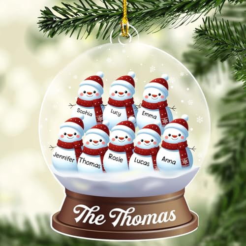 Personalized Family Christmas Acrylic Ornament 2024