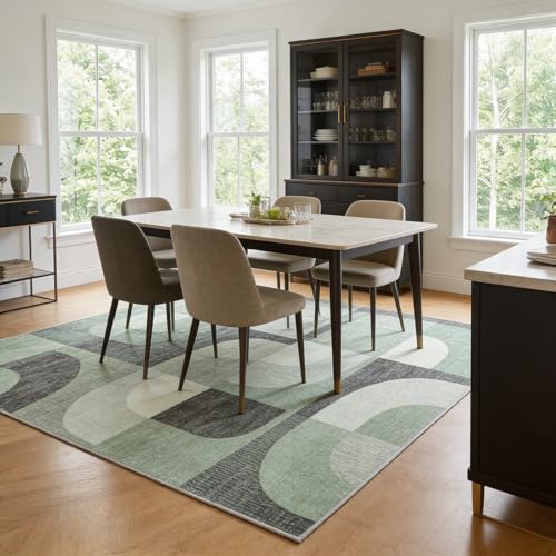 8X10 Area Rugs Modern Abstract Non Slip Washable Large Carpet for Living Room Bedroom (80 Sq Ft)