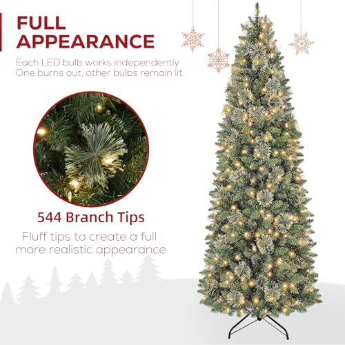6 ft Pencil Prelit Christmas Tree with Pine Needles