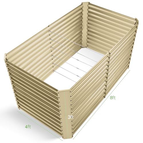 8x4x3ft Rectangular Galvanized Raised Garden Beds