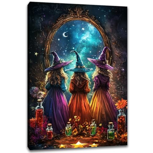 Witch Poster Halloween Fall Wall Art Decor