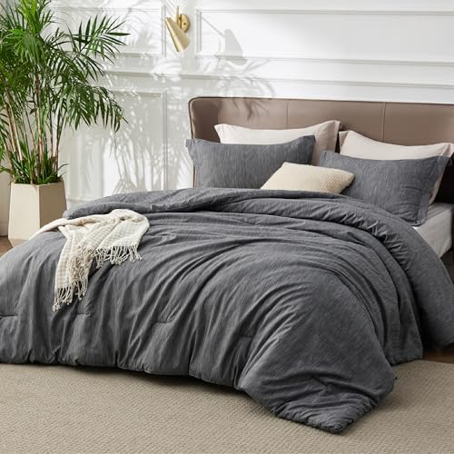 Dark Grey Cal King Comforter Set