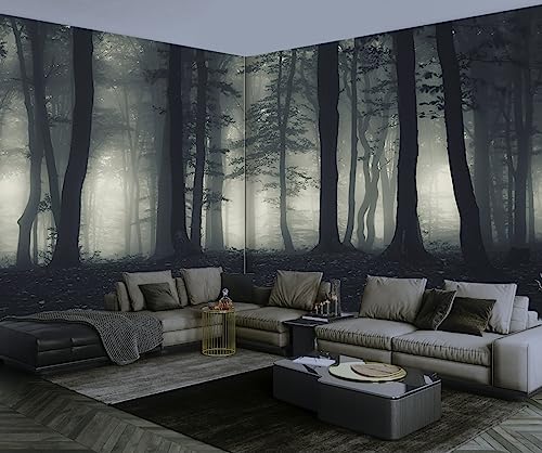 Foggy Forest Wallpaper Misty Jungle Rainforest Trees Nature Landscape Wall Mural