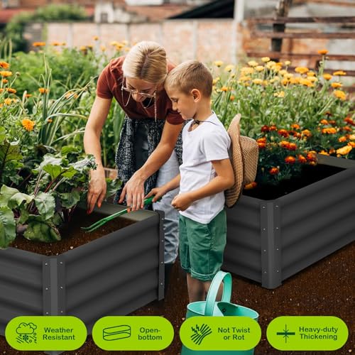 Galvanized Raised Garden Beds 6x3x1 FT (2 Count)