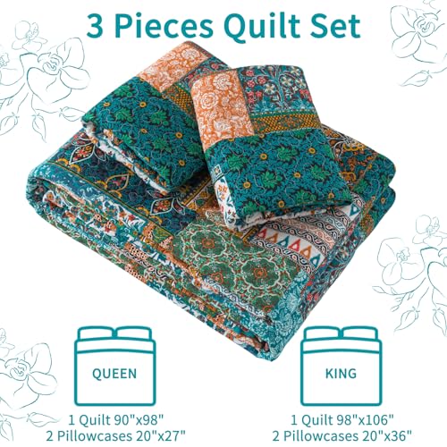 100% Cotton Face Quilt Queen Size Bedding Set