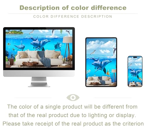 Ocean Wallpaper White Gull Dolphin Wall Mural