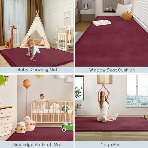 Baby Play Mat for Floor Nursery Muscle Mat Area Rug Playroom Rug 79"x118" Memory Foam 1.3" Thick Crawling Mat for Babies (63.5 Sq Ft)