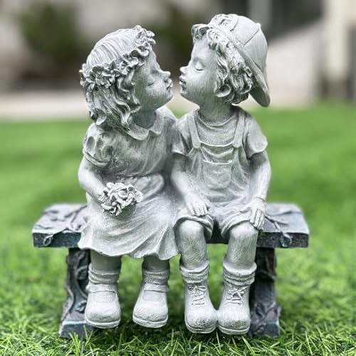 Boy and Girl Garden Statue Decor