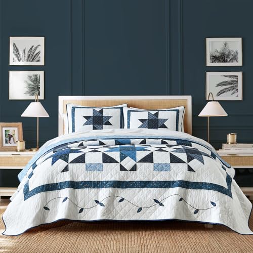 Handmade Quilted 100% Cotton Queen Comforter Set for Bed