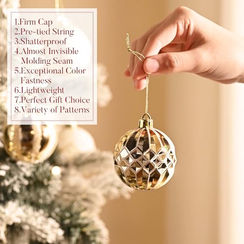 30ct Christmas Tree Decorations Ball Ornaments 2.36 Inches (30 Count)