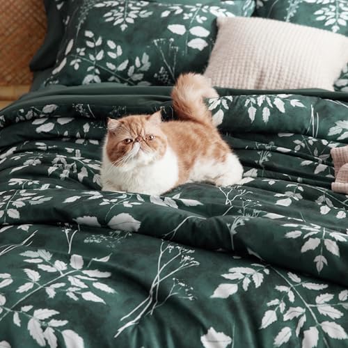 Floral Forest Green Comforter Set