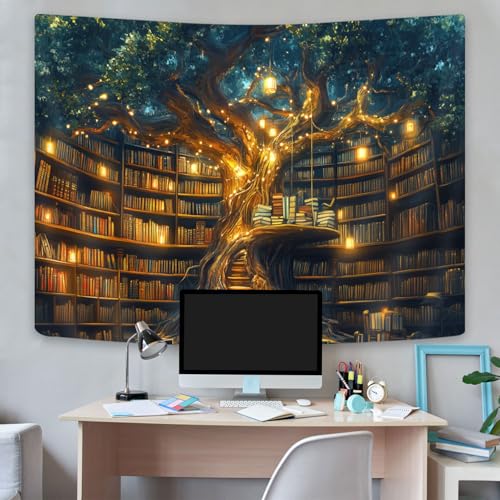 Fantasy Library Tapestry