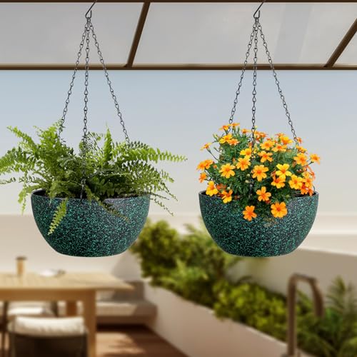 8 inch Small Hanging Planters for Indoor Outdoor Plants (2 Count)