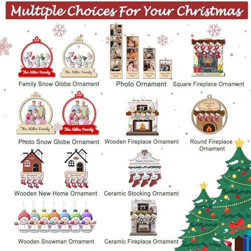 Personalized Christmas Ornaments with Names of 2