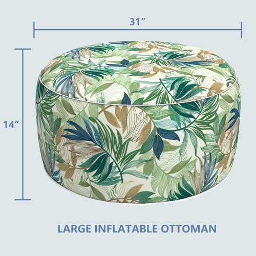 Inflatable Stool Ottoman Footrest with Handle