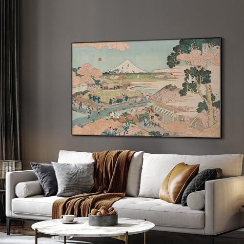 30"x60" Extra Large Framed Wall Art Japanese Ukiyo