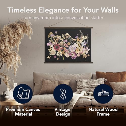 Framed Dried Flowers Tapestry Wall Art