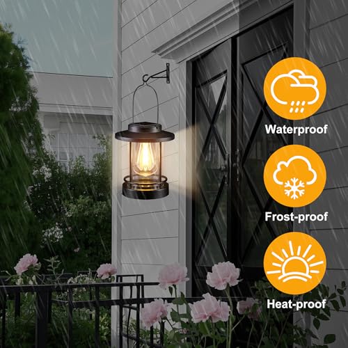 Solar Lanterns Outdoor Waterproof (2 Count)