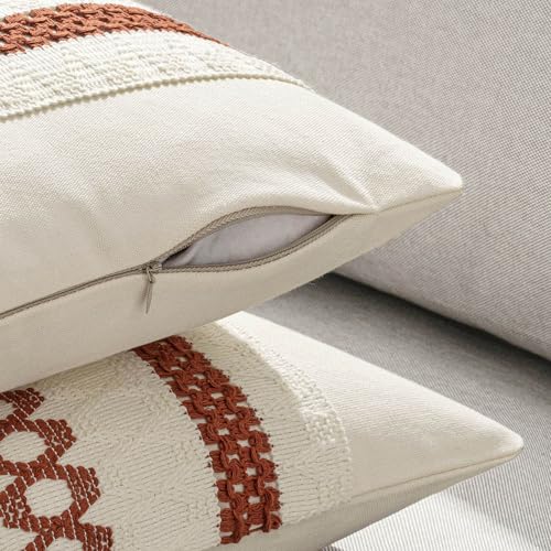 Set of 2 Fall Rust Decorative Pillow Covers 20x20 (2 Count)