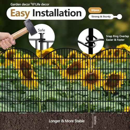 10 Panels Decorative Garden Fence (21.92 Foot)