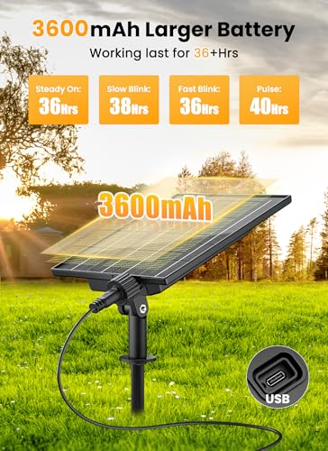 75FT 36LED Solar String Lights Outdoor with Remote & USB Port (75 Foot)