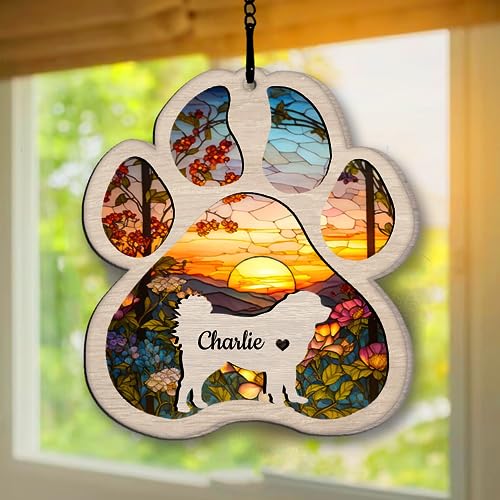 Personalized Caucasian Shepherd Suncatcher Dog Memorial Gifts