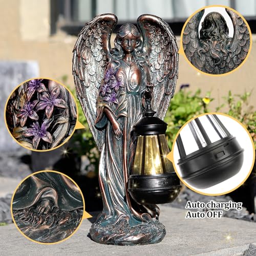 Solar Angel Outdoor Garden Decor Statues