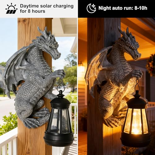 Garden Statues Tree Hugger Dragon