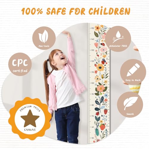 Personalized Name Growth Chart Wall Decor for Kids