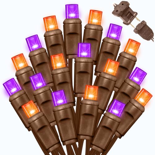 25FT Orange Purple Halloween String Lights (50 Count)