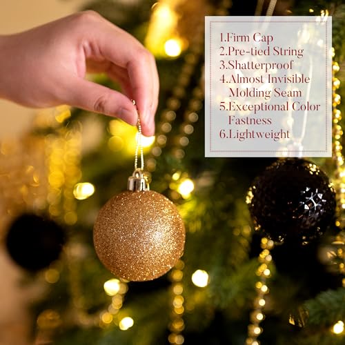 50ct Christmas Tree Decorations Ball Ornaments 2.36 Inches (50 Count)