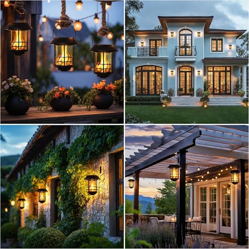 Hanging Solar Lanterns Outdoor Waterproof (4 Count)