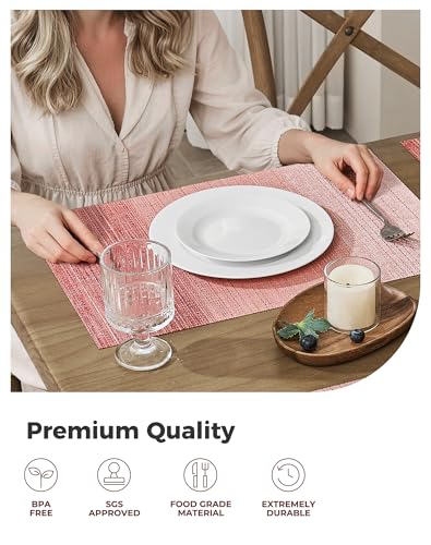 Gradient Pink Woven Placemats Set of 24 (24 Count)
