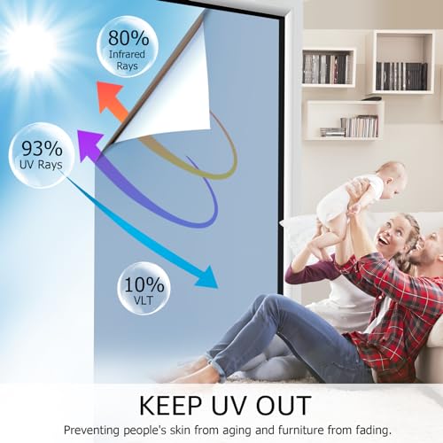 One Way Mirror Window Film (9.4792 Sq Ft)
