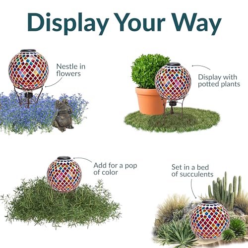 Sunnydaze Solar Gazing Ball for Garden (2 Count)