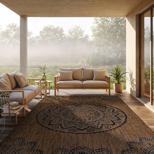 Outdoor Rug 8x10 Modern Area Rugs for Indoor and Outdoor Patios and Porches