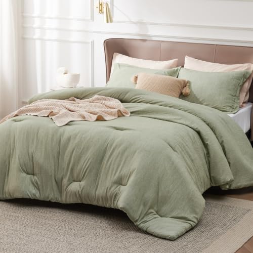 Tea Green Queen Comforter Set