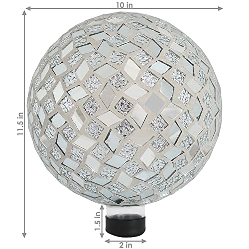 Sunnydaze 10" Mosaic Glass Gazing Ball for Garden (2 Count)