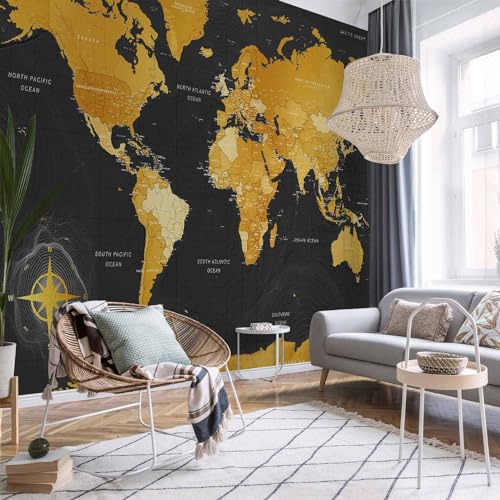 Premium Wall Mural World Map 177x124 in (9 Count)