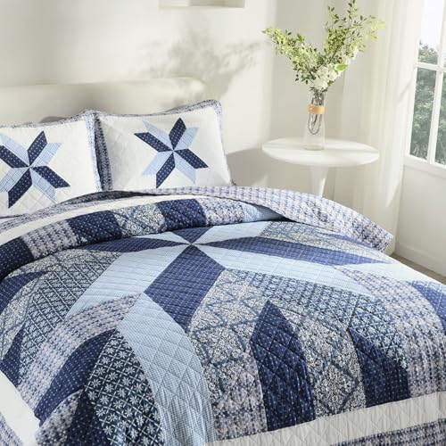 Handmade Quilted 100% Cotton King Comforter Set for Bed